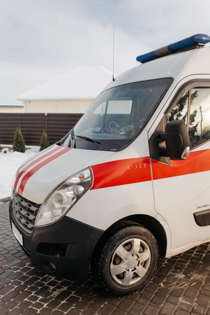 parked ambulance